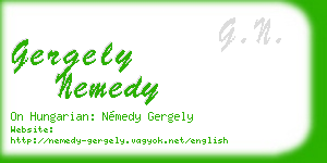 gergely nemedy business card